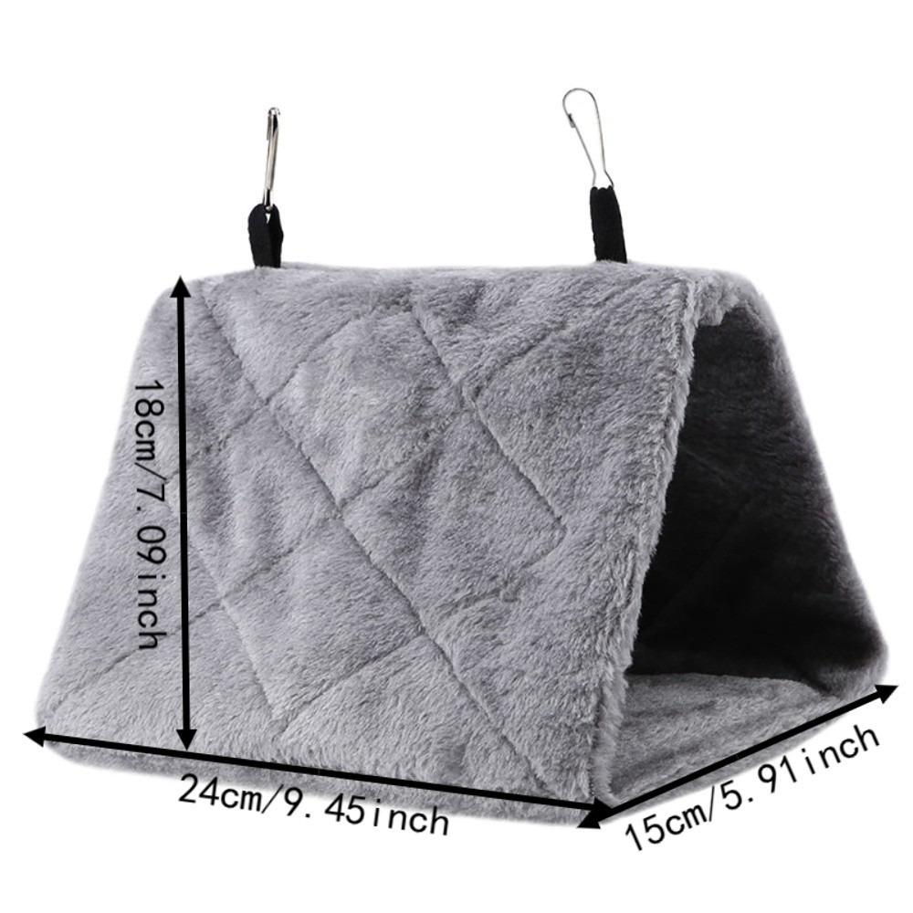 Soft Plush Material Bird Hammock Nest Hanging Design Plush Bird Bed Bird Cage Tent Winter Season