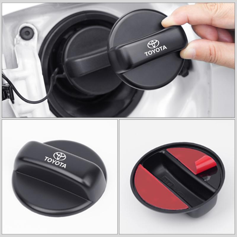 Car Fuel Tank Cap Cover Metal Tank Protective Sticker For Toyota Corolla Yaris Camry Prius CHR Hilux RAV4 Avensis Accessories FM1