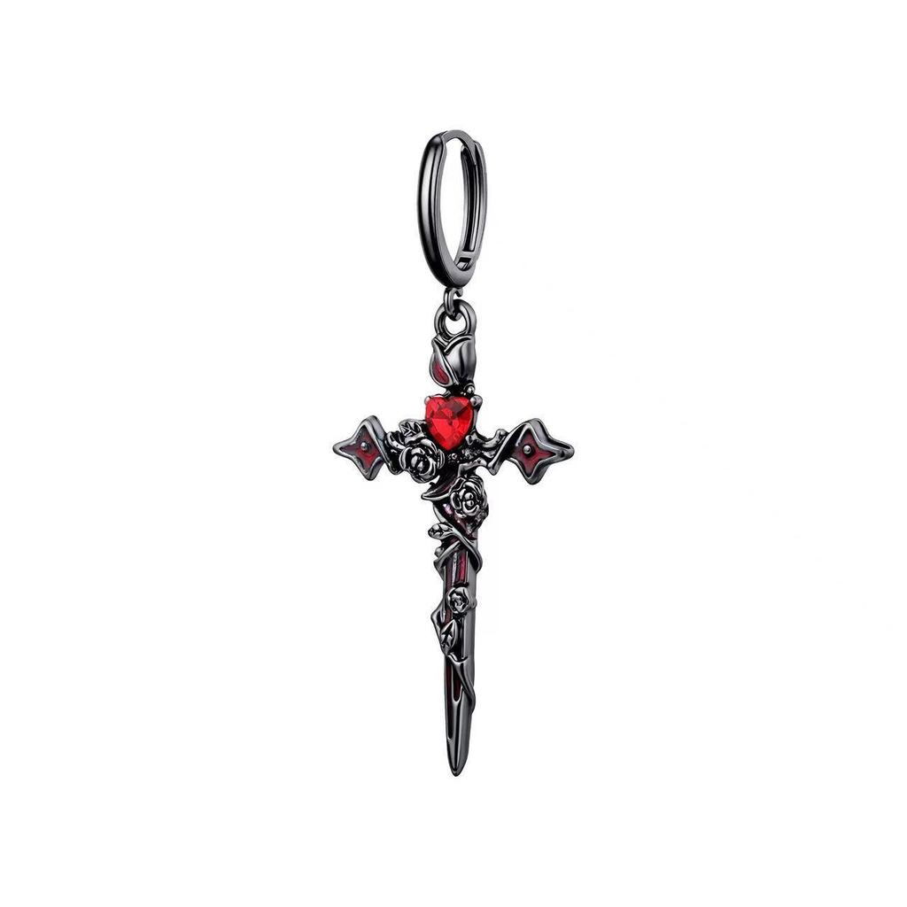 Hot-Selling Halloween Rose Thorn Earrings: Trendy Dark Earcuffs with Unique Personality