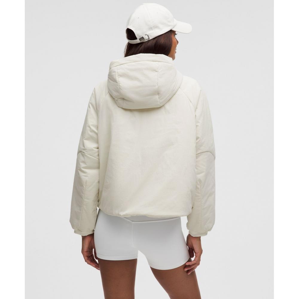 Lululemon Water Resistant Insulated Hooded Jacket Bone