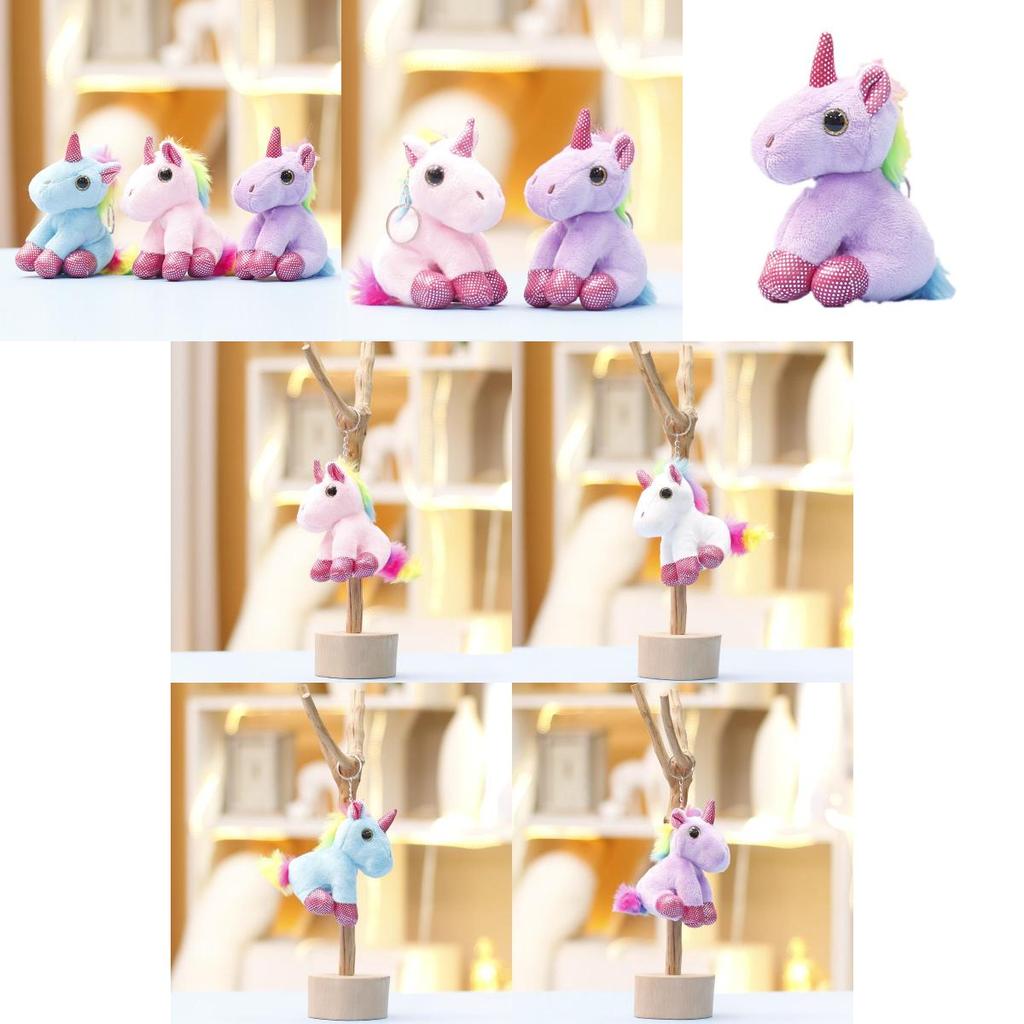 Cartoon Unicorn Plush Doll With Soft Short Pile Fabric For Kids Girl Gift Accessory