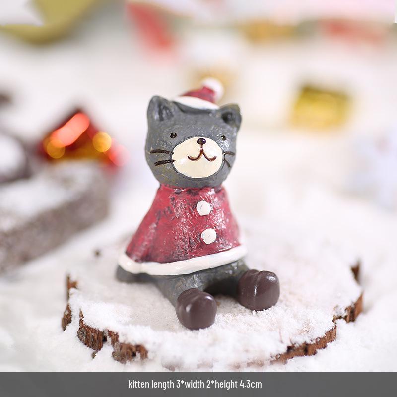 ZAKKA Świąteczne Miniaturki Zwierząt z Żywicy do Dekoracji Biurka