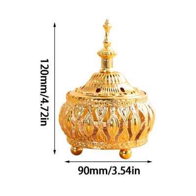 1PC Creative Metal Craft Decoration Incense Burner Middle East Lace Incense Burner