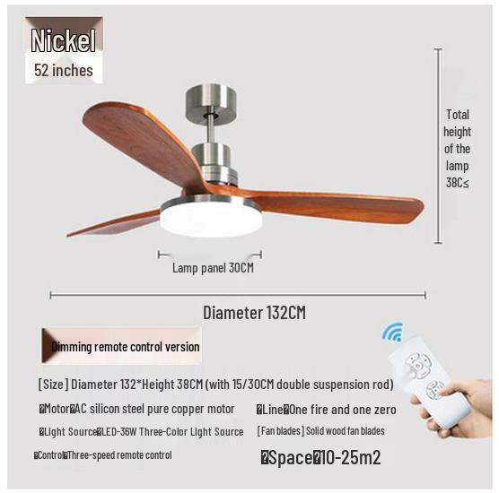 Nordic Modern LED Ceiling Fan Light for Living Room and Bedroom