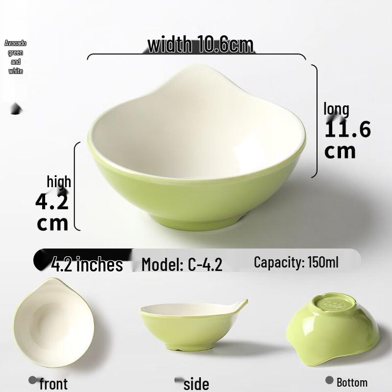 Jijun Melamine Single-Handle Dipping Bowl (10-Pack)