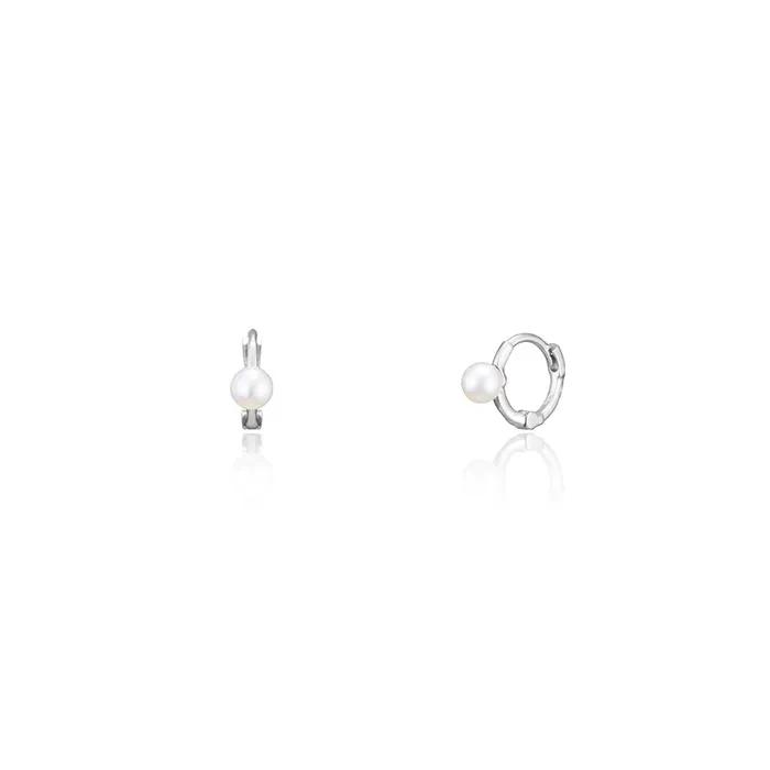 14K Ultra Mini Pearl Ring Earrings