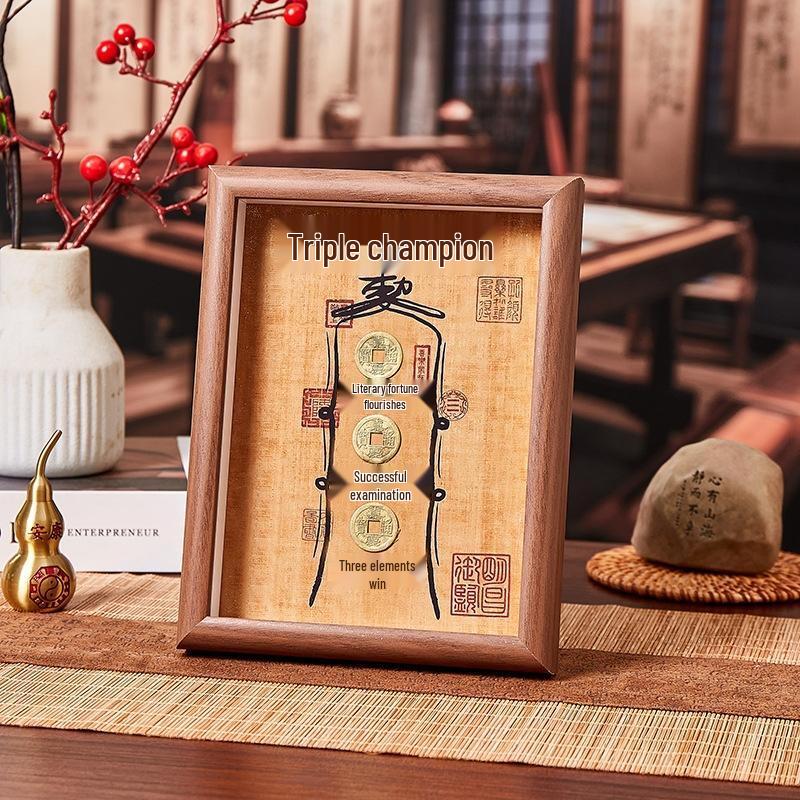 JINGRUIXIANG Five Emperors Coins Desk Ornament