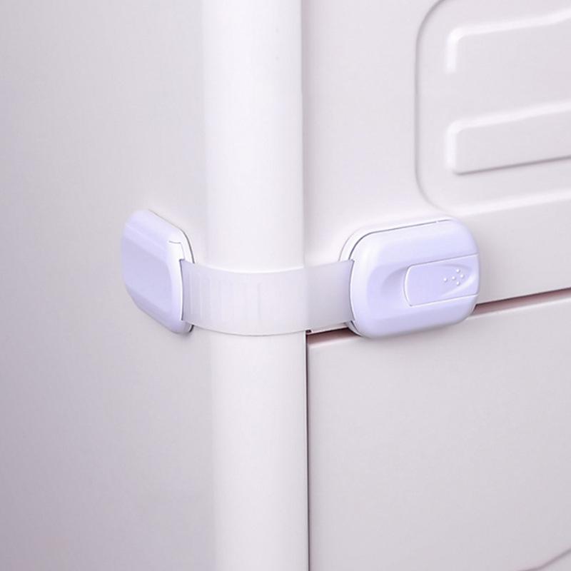 4/8pcs Child Safety Strap Locks Baby Locks for Cabinets and Drawers Toilet Fridge&More Adhesive Pads No Installation Required
