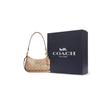 Coach Teri 19 Borsa a Mano/Crossbody a Spalla con Logo a Lettere su Tela Rivestita Mini Borse da Donna Beige CAJ93-IMEQO