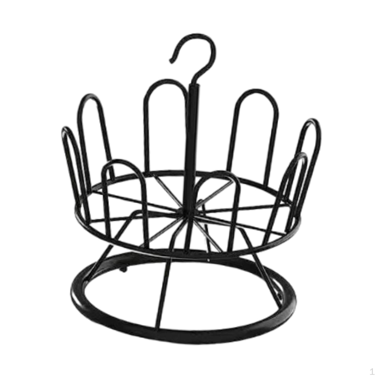 

Подставка-карусель для обуви, компактное решение для хранения вещей в гардеробе Black 1 Tier