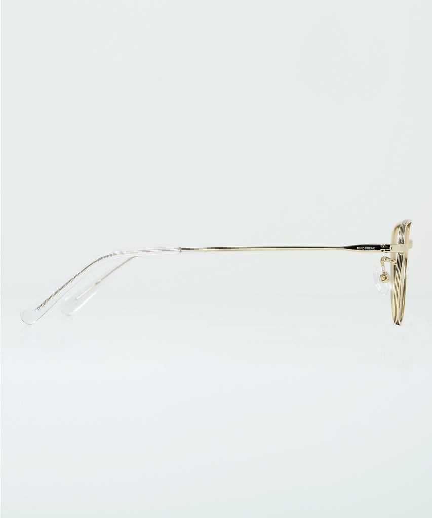 Timideupeulikeu Jayni Gold Titanium Glasses
