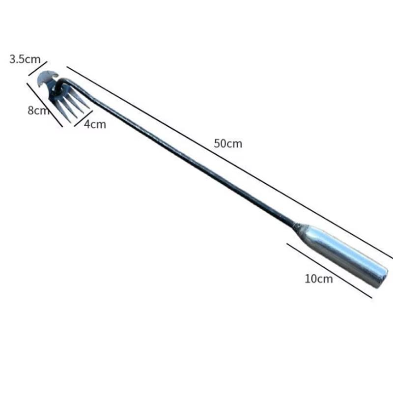 4 Teeth,30/50cm Long Handle Weeding Artifact Uprooting,Weeding Tool,Steel Forged Weed Puller Weeder,Hand Weeder Tool for Garden