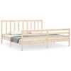 VidaXL Bed Frame with Headboard 200x200 Cm Solid Wood 3193876