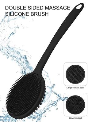 Soft Body Scrubber Chuveiro Esfoliante Esfoliantes Cabo Longo Escova de Banho Esfoliante Massageador de Pele Escova de Limpeza Acessórios de Banheiro