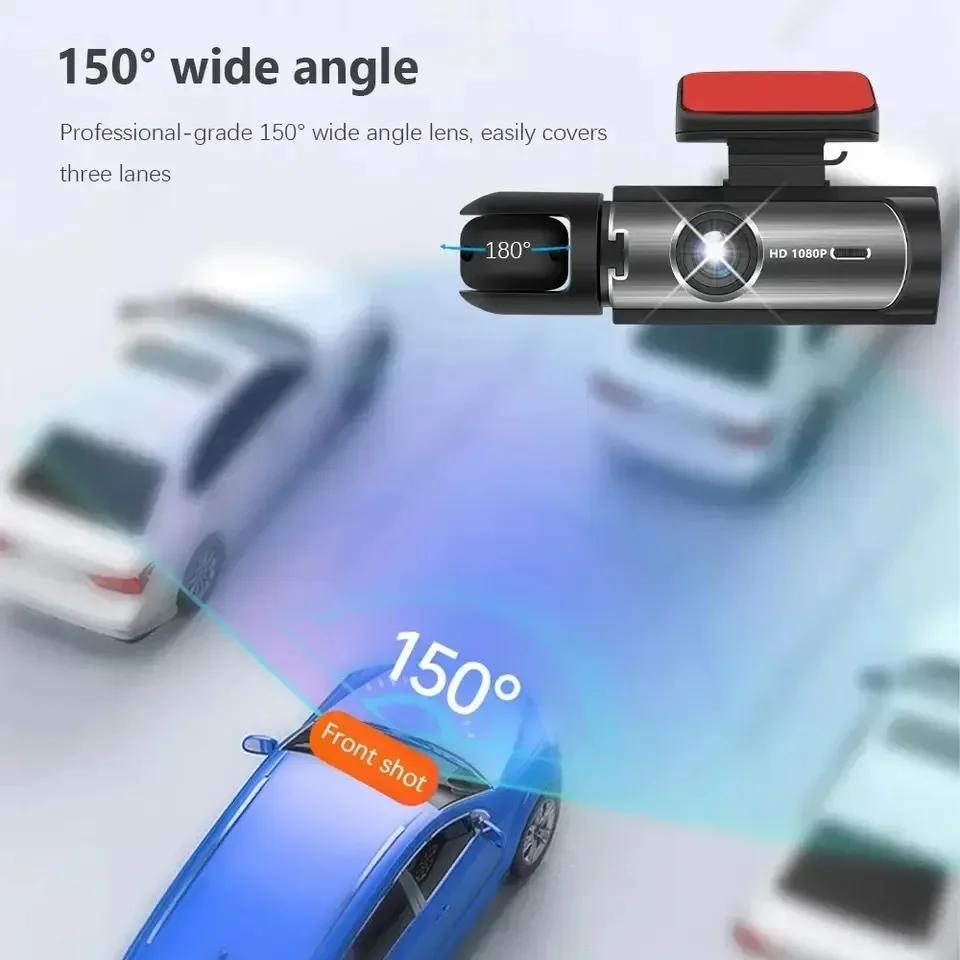 1080P Car DVR Dash Cam with WiFi, Dual Cameras, Video Recorder, Rearview Camera, Automotive Accessories