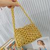 Hollow Bling Sparkling Handmade Beaded Woven Bag Hand-Held Underarm Shoulder Messenger Bag Female Tide