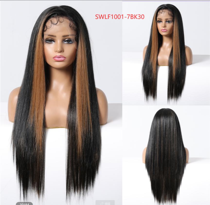 

ALAN EATON 13*6 парики спереди, платиново-белый синтетический длинный прямой парик с лентами для женщин, повседневный косплей, волосы высокой плотности