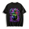 Zombie Cauldron Graphic Tee Halloween Themed Casual Funny Top Pure Cotton T-shirt