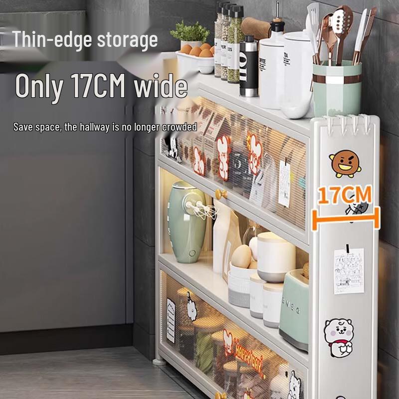 Modern Slim Carbon Steel Storage Cabinet