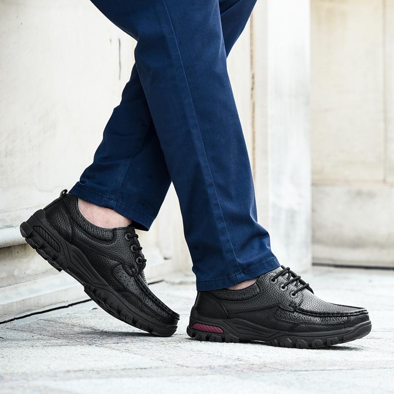 Кожаные мужские лоферы большого размера — фото 5