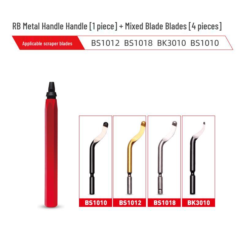 Plastic Handle Deburring Scraper Tool with Stainless Steel BS1010 Chamfering Blade 1018