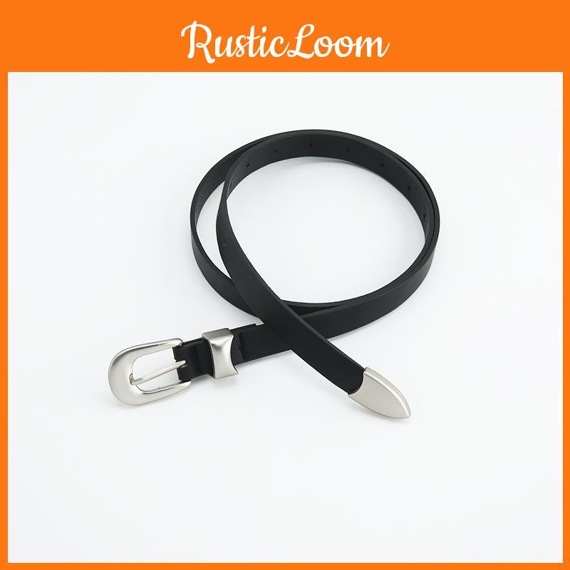 New Trendy Retro Women's Belt Casual Versatile Skinny Waist Belt For Jeans Ins Style Black Ready To Ship