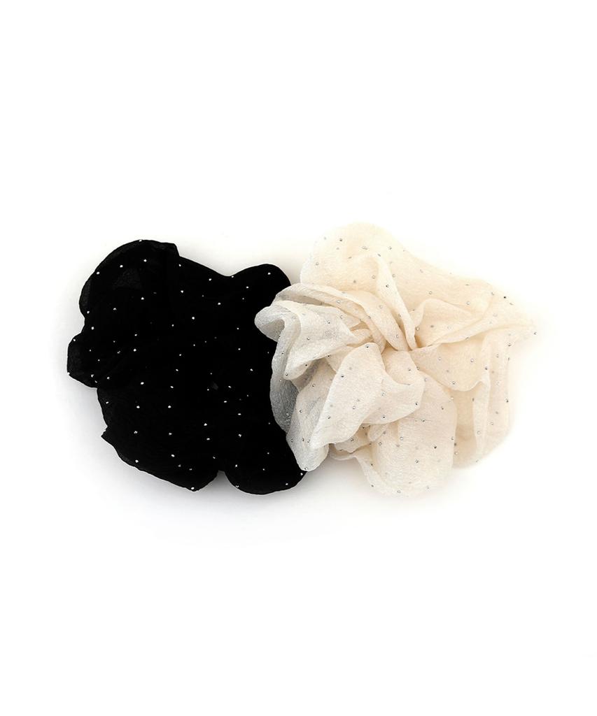 Charmy Glitter Scrunchie (Ivory)