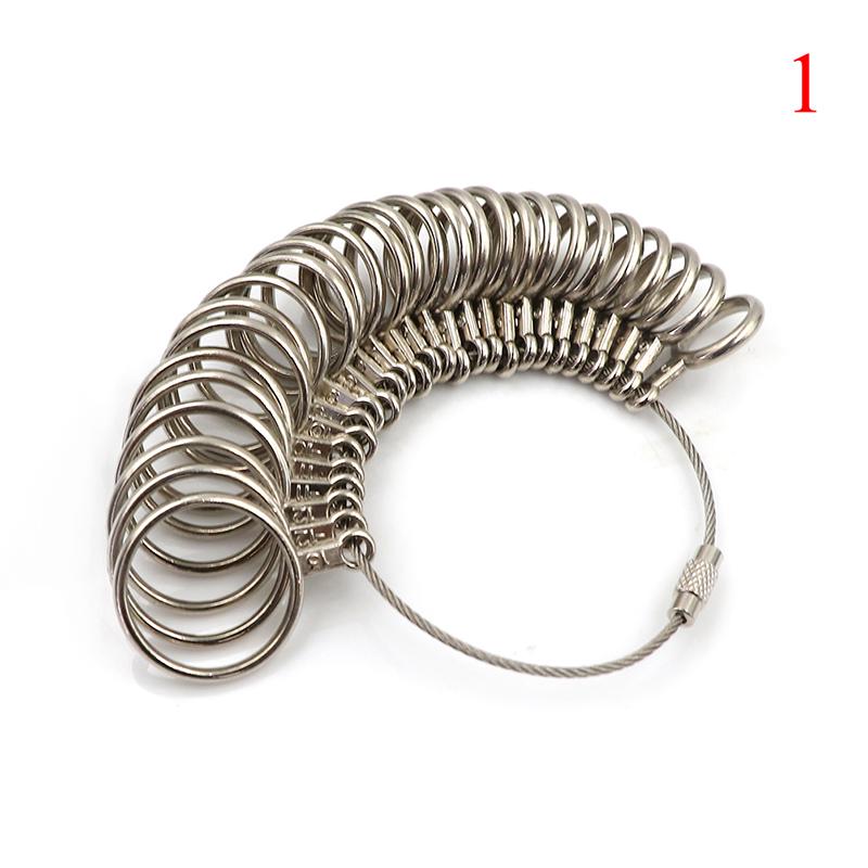 

Измеритель размера кольца Пальцевая оправка Измерительная линейка для измерения размера пальца Стандартный инструмент Металл as the picture