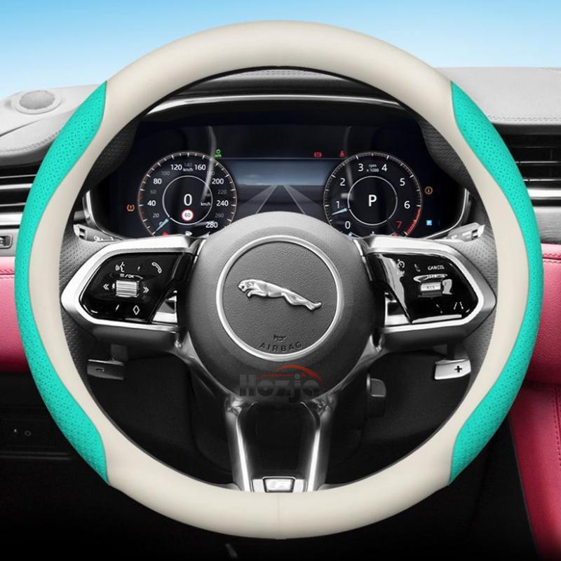 Leather Car Steering Wheel Cover for Jaguar X F S Type XF 250 260 XE XFR E F I Face Xj X350 X351 Xjl Accessories