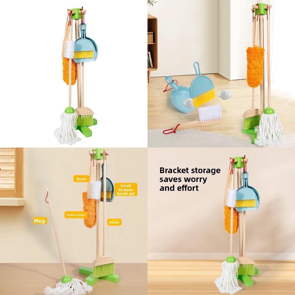 Cleaning Wooden Kids Toy Kit Interactive Role Play Emotional Cognitive Growth