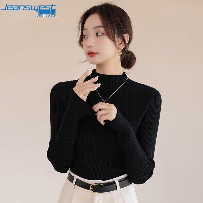 

Женский облегающий трикотажный свитер с высоким воротом Jeanswest One Size