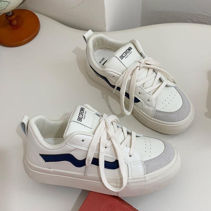 Little white shoes women's popular 2024 new thick-soled heightening canvas shoes design sense niche versatile board shoes women's casual shoes