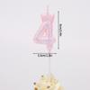 Purple Pink 0-9 Number Candle Kpop Birthday Cake Decorations Party Cake Candle Ornament K-pop Accessories