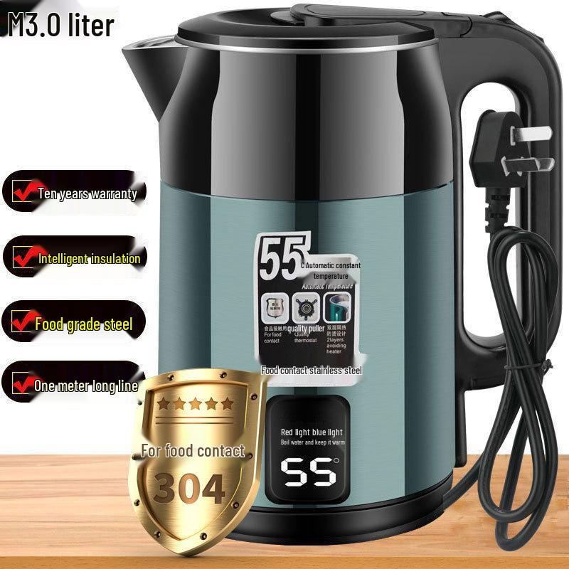 Stainless Steel Electric Kettle with Automatic Power Off and Constant Temperature Insulation