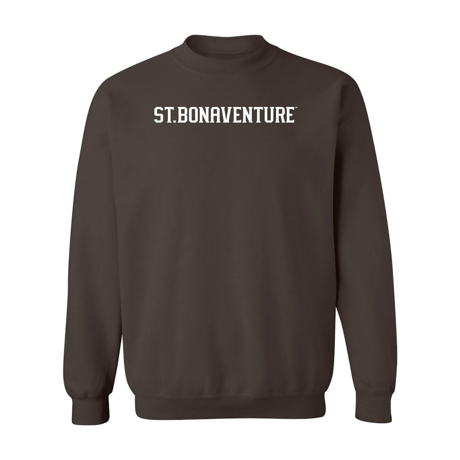 St. Bonaventure Bonnies Basic Block Crewneck Sweatshirt - Dark Chocolate 3XL