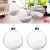 6Pcs 6/8/10cm Plastic Clear Balls Fillable Baubles Xmas Tree Decoration Ornament Christmas Tree Wedding Party Hanging