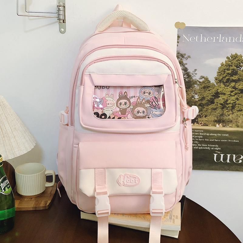 School bag, high value, fresh, cute and transparent, early high school students, light commuting, fashionable and versatile
