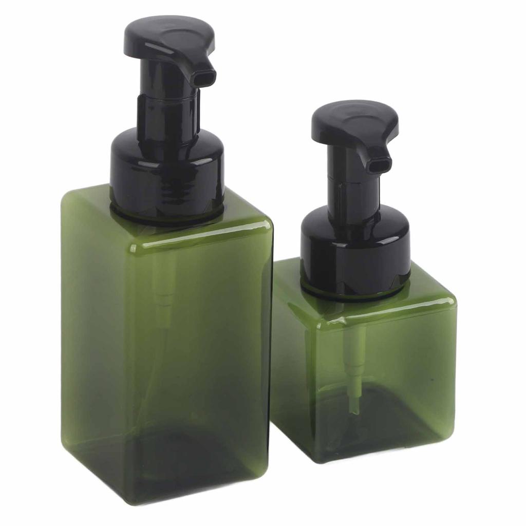 2Pcs Foaming Soap Dispenser 250ml+450ml Pump Bottle for Liquid Soap Shampoo Shower Gel