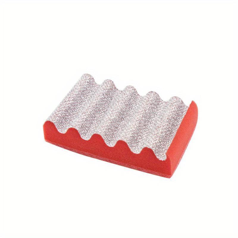 Heavy-Duty Dual-Sided Scrub Pads with Coarse Grit & Non-Scratch-Rust-Resistant Suitable for Outdoor Grill,Kitchen Sink Cleaning,Metal Griddle Cookware 1PC красный