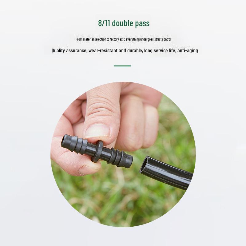 8/11 Straight Double-Barbed PE Pipe Extension for Micro-Spray Irrigation