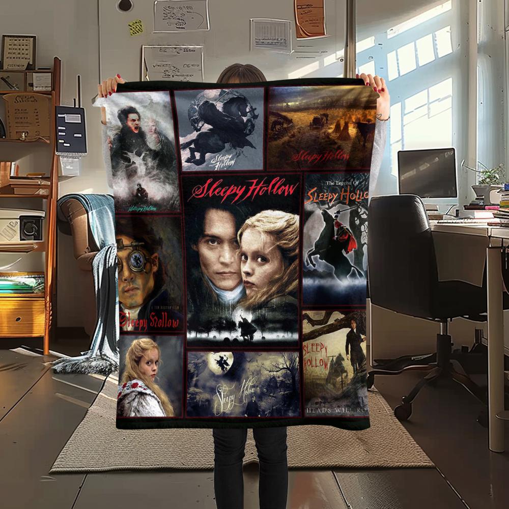 1 Stück Film-Puzzle-Print Flanelldecke, Hohe Qualität, Bequem für alle Jahreszeiten, Heimdekoration, Wärme und Komfort, Perfekt für Geschenke