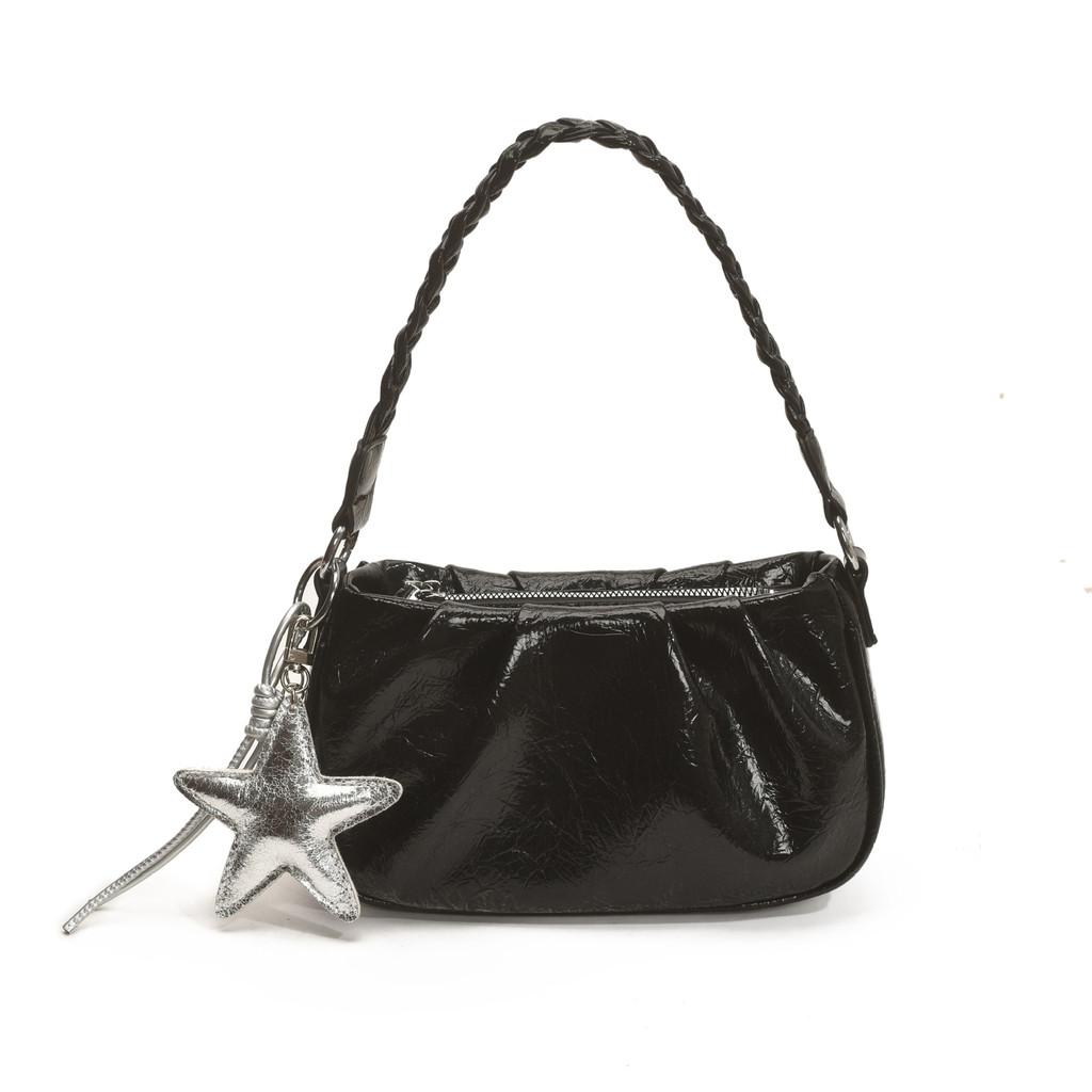 IELGY Ladies Handbag Pleated Cloud Bag Korean Version All-Match Casual Shoulder No Pendant
