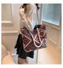 Women's 2024 Large Capacity Ethnic Style Tote: Trendy Single Shoulder Commuting Bag for Students