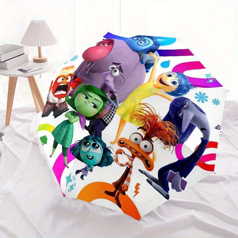 

InsideOut Theme Automatic Compact Folding Cute Umbrella - Portable and Durable, 8-Bone Iron Umbrella for All Weather0707085