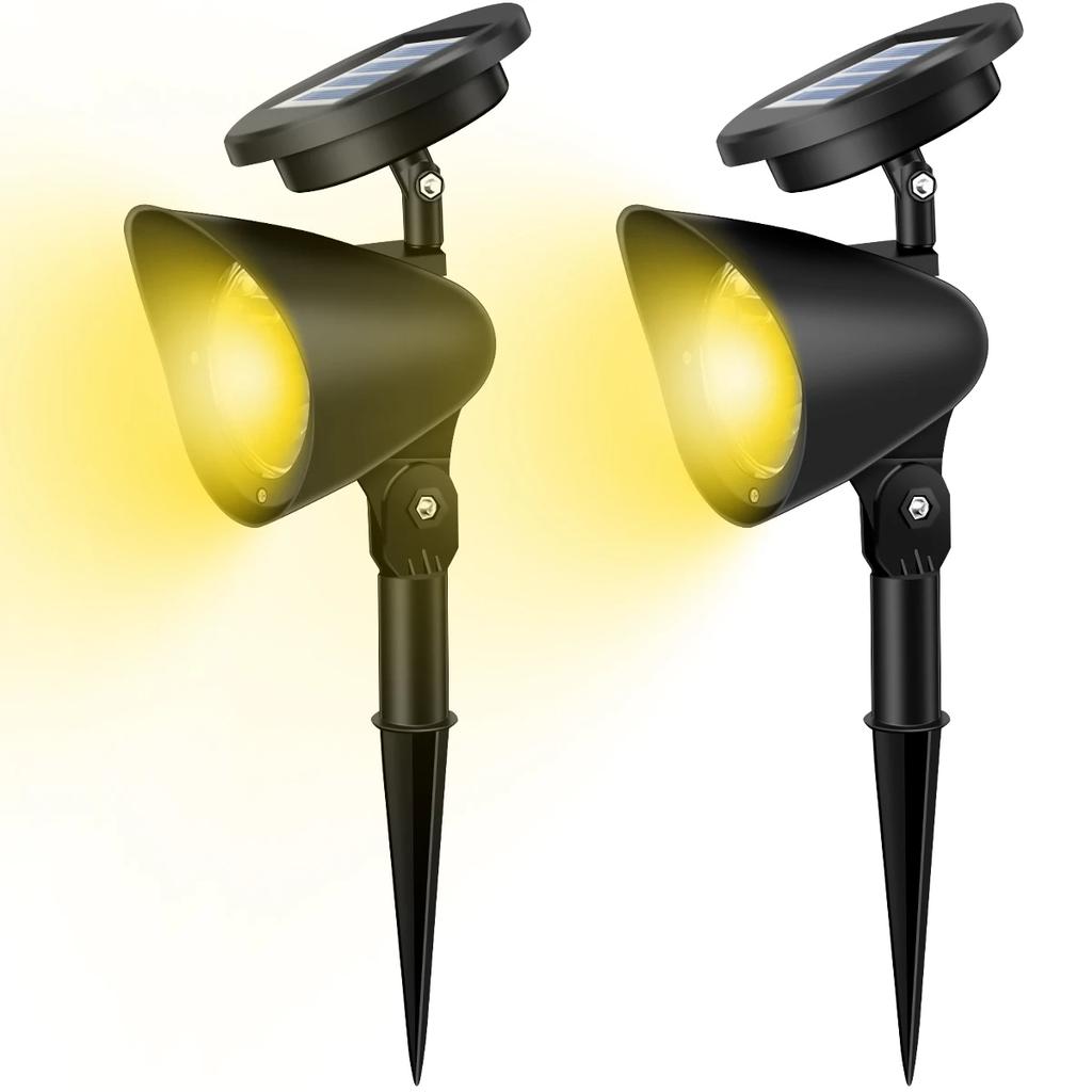 2PCS LED Solar Light Outdoor Garden Yard Pathway Patio Spotlight Solar Powered Decorative Landscape Ambient Lamp | Energy Saving