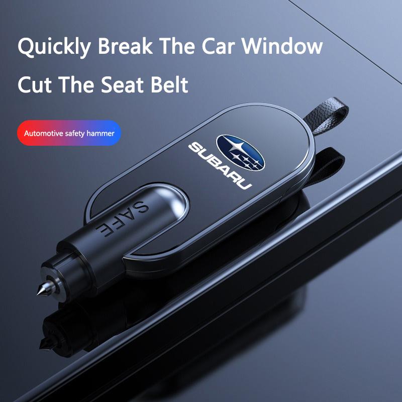 For Subaru 2 in1 Car Emergency Hammer Window Breaker SeatBelt Cutter Auto Window Escape Safety Hammer Life-saving Rescue Tool Z17