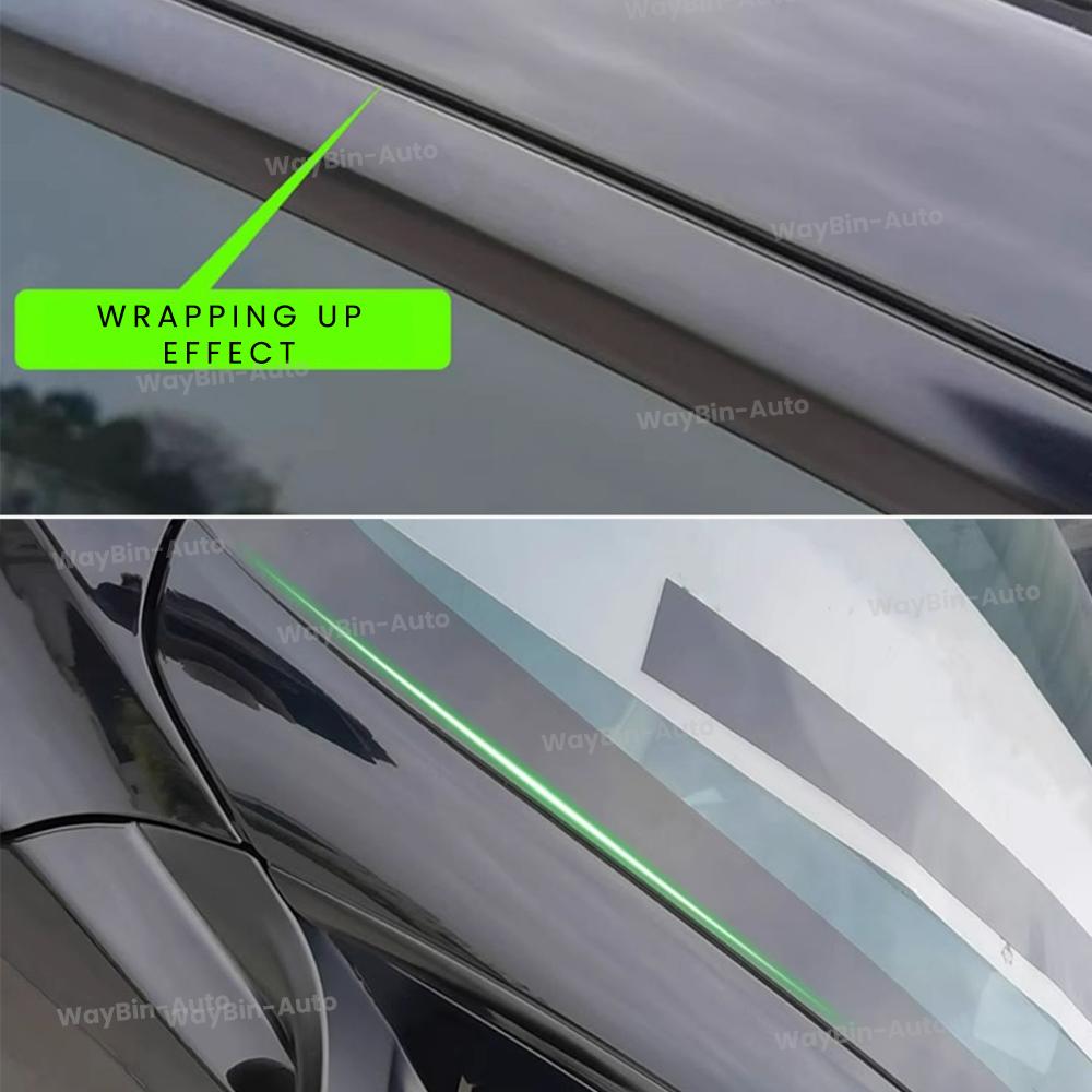 For Tesla Model Y Juniper 2025+ Hidden Windows Strip Cover Car Blacken Wrapping Film Model 3 Y Floating Roof Sticker Accessories C7