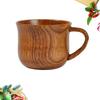 Jujube Wood Cup Classic Color Lightweight Handle Beer Mug Milk Coffee Tea Mug Eco-Friendly Wooden Drinking Cup