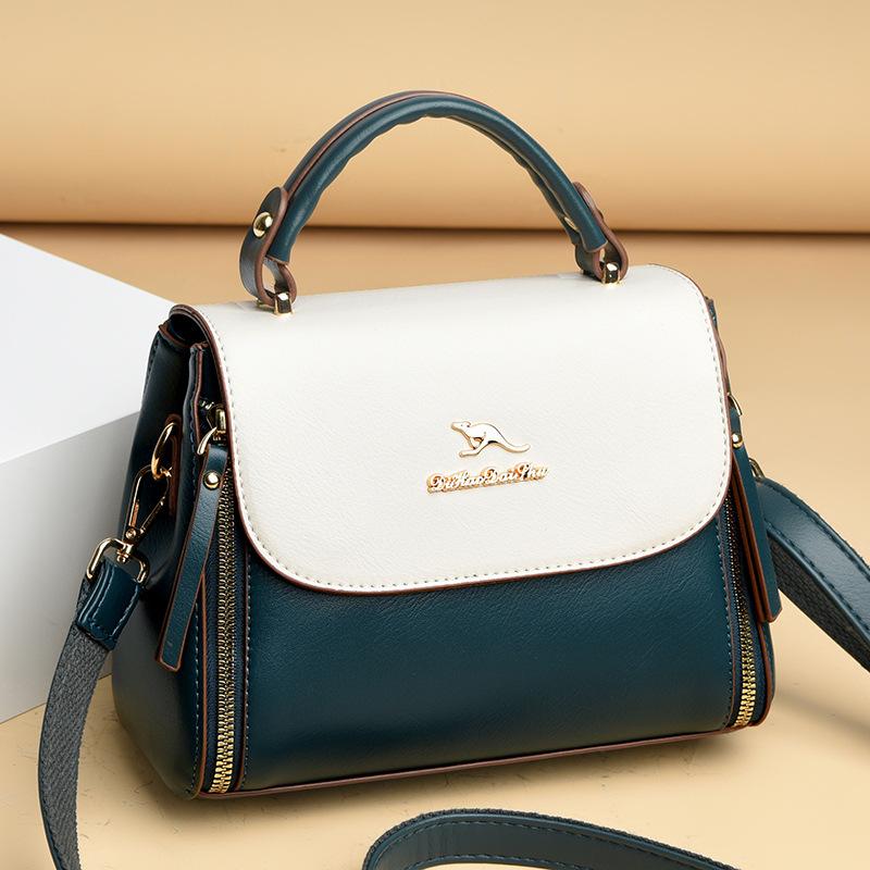 New Style Mother Bag Trendy Single Room Crossbody Bag Atmospheric Splicing Middle aged Women's Bag Practical Mother-in-law Handbag