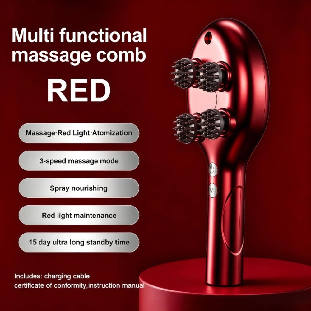 Multi-Function Electric Spray Hair Brush Large Capacity 2-In-1 Misting Hair Brush  Travel Use